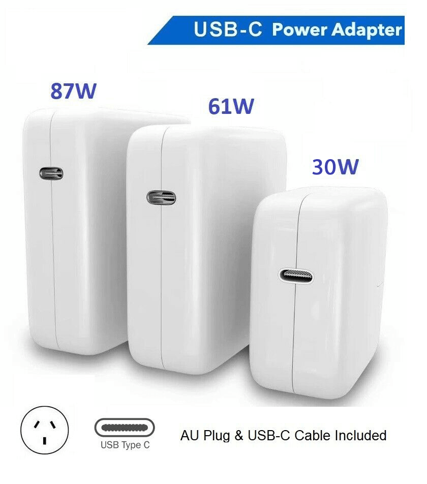 30W 61W 87W USB-C Power Adapter Charger Type-C for Apple Macbook Air Pro Laptop - BESTA